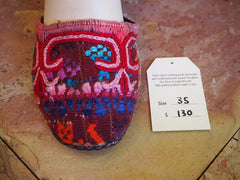 35 Ballerina Sandals - Red, Blue and Pink Pattern