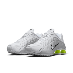 Women's Nike Shox R4 "White Metallic Silver Volt"