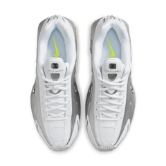 Women's Nike Shox R4 "White Metallic Silver Volt"