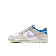 Big Kids' Nike Dunk Low "Khaki Blue Pink"