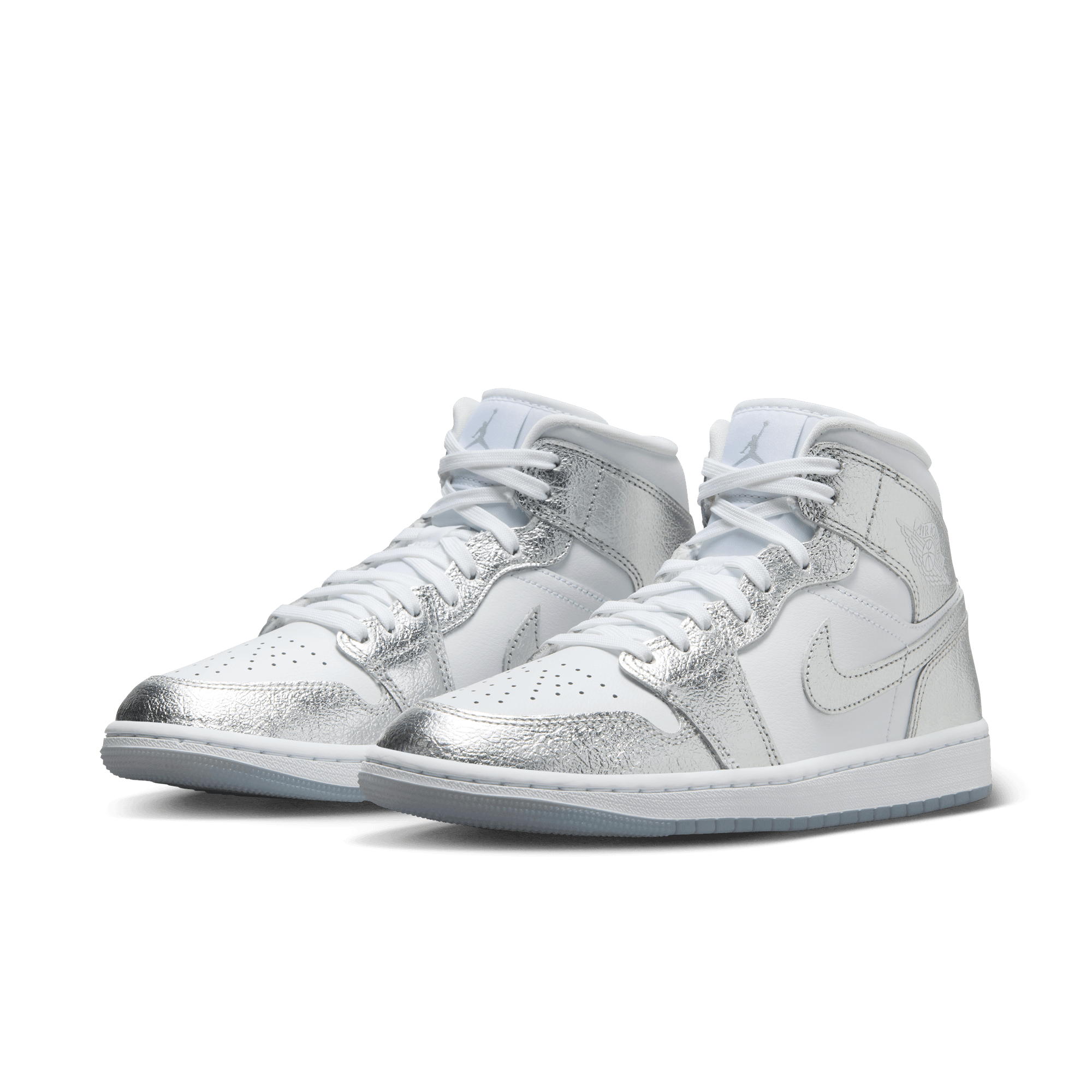 Women's Air Jordan 1 Mid SE "Crinkled Silver Foil"