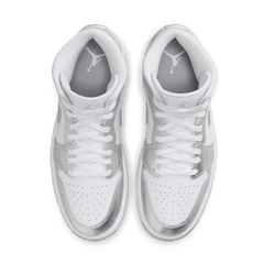 Women's Air Jordan 1 Mid SE "Crinkled Silver Foil"