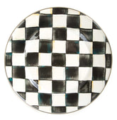 Luxury Dining - Courtly Check Enamel Dinner Plate by Mackenzie Childs