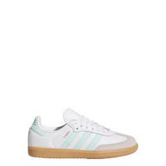 Big Kids' Adidas Samba OG J "White Semi Flash Aqua"