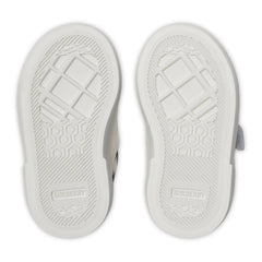 Burberry Kids Cotton and Leather Noah Strap White Trainers