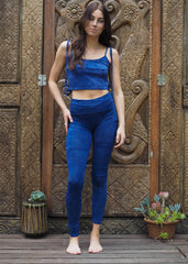 High Waist Pocket Yoga Tights - Electric Blue