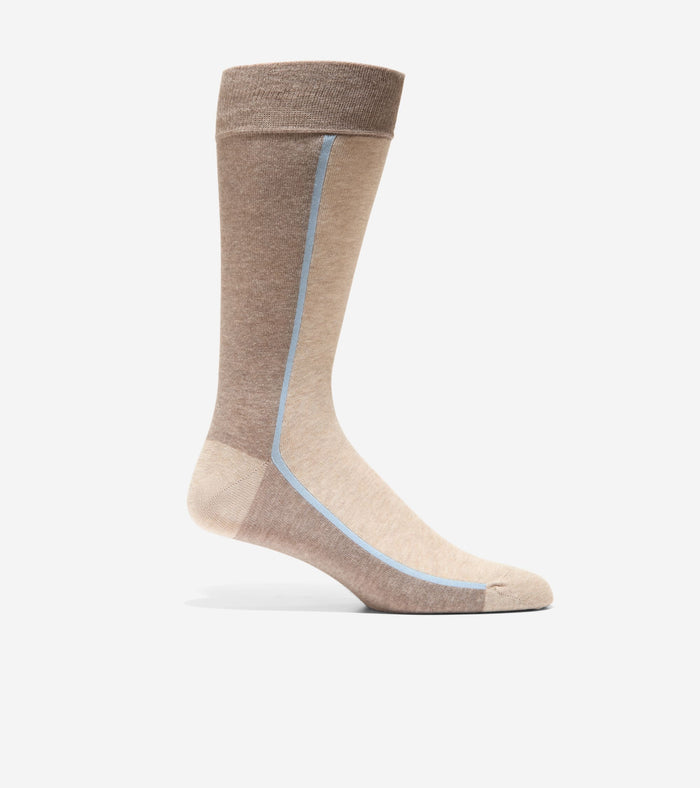 Men's Clocking Dress Crew Socks-Tan