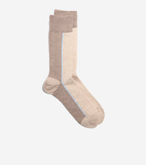 Men's Clocking Dress Crew Socks-Tan