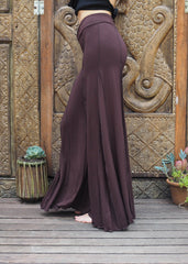 Palazzo Panelled Pants - Chocolate