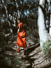 Romina Maxi Dress in Rust