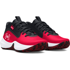 Big Kids' Under Armour Lockdown 7 Basketball Shoes "Red Black White"