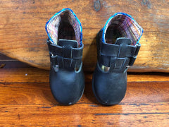 Size 25 Kids Adventure Boots - Ocean colours on Black