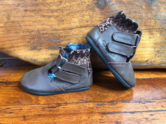 Size 25 Kids Adventure Boots - Zigzags on Brown