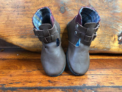 Size 27 Kids Adventure Boots - Burgundy on Brown