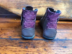 Size 27 Kids Adventure Boots - Burgundy on Brown