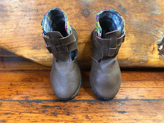 Size 29 Kids Adventure Boots - Rainbow Zigzags on Brown