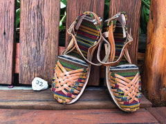 Size 32 Kid's Huarache Sandals - Rainbow