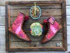 Size 35 - Fold down Desert Boots - Pink