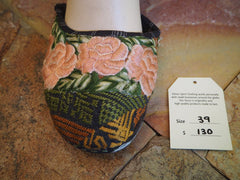 Size 39 Ballerina Sandals - Peach Flowers