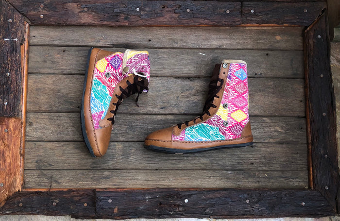 Size 40 - Fold down Desert Boots Pink Pastels