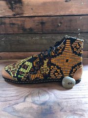 Size 44 Cloth Moccasins Earthy Tones