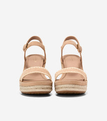 Women's Cloudfeel Asbury Espadrille Wedge Sandals-Tuscan Sand-Natural Raffia