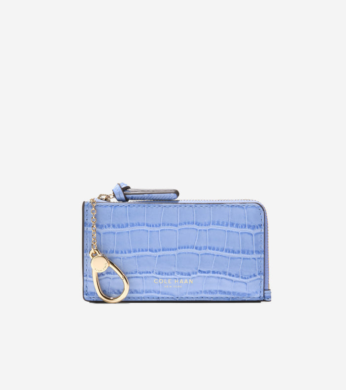 Women's Rachel Card Case-Hydrangea Croco Print