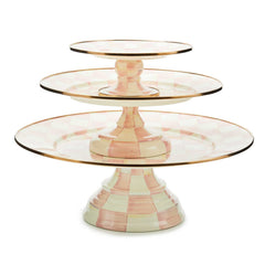 Rosy Check Mini Pedestal Platter