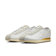 Women's Nike Cortez Leather "White Bronze Perforated Swoosh"