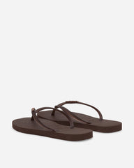 Women's Slim Split Flip Flops Dark Brown