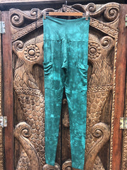 High Waist Pocket Yoga Tights - Sea Green