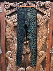 Leaf print- Leggings -Mossy Green