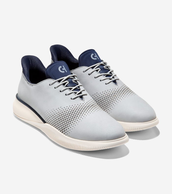 Men's 6.ZERØGRAND Laser Quick-On Oxfords-Harbor Mist-Navy Blazer-Ivory