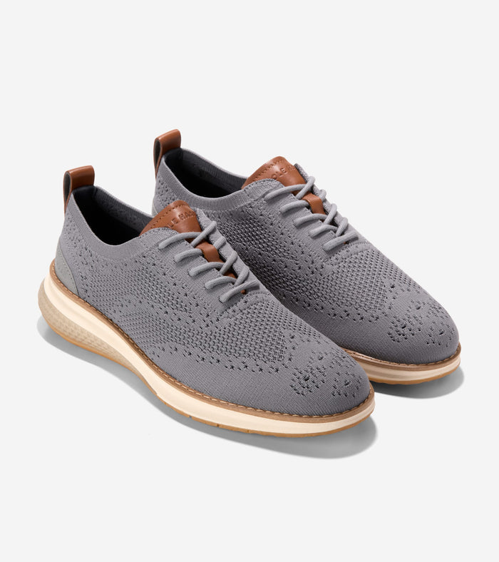 Men's ØriginalGrand Energyweave Stitchlite™ Wingtip Oxfords-Ironstone-British Tan-Ivory