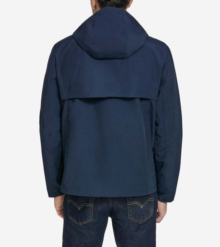 Men's Packable Running Rain Jacket-Navy
