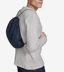 Men's Packable Running Rain Jacket-Navy