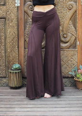 Palazzo Panelled Pants - Chocolate