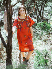 Romina Mini Dress in Rust