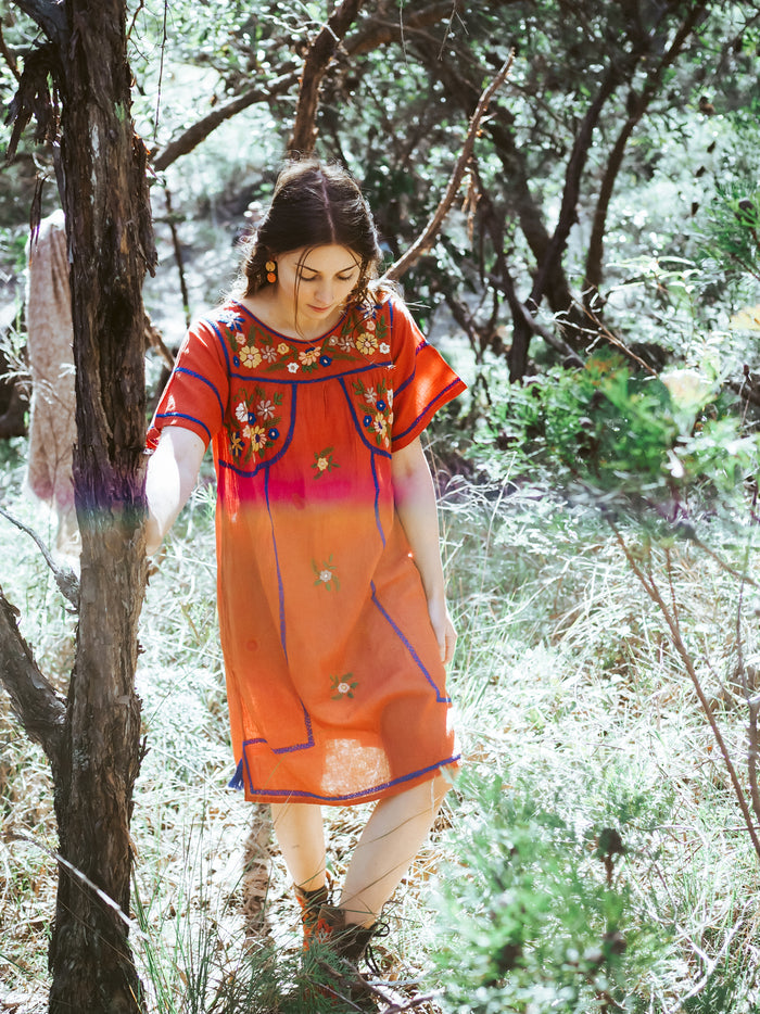 Romina Mini Dress in Rust