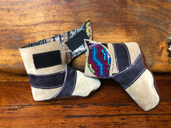 Size 19 Baby Ninja Boots - Grey, Black, Blue and Crimson