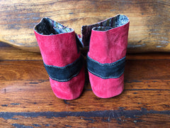 Size 23 Baby Ninja Boots - Hot Pink and Black Bird