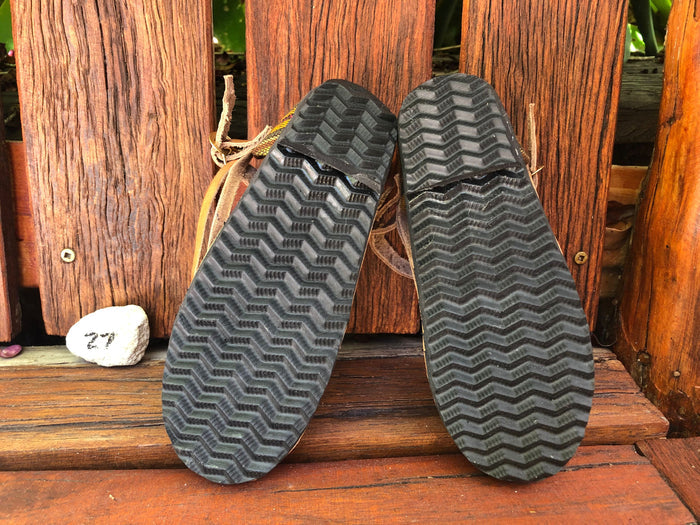 Size 27 Kid's Huarache Sandals - Mustard Rainbow