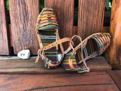Size 27 Kid's Huarache Sandals - Rainbow Mustard