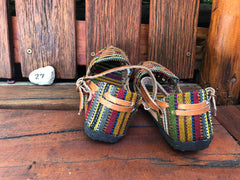 Size 27 Kid's Huarache Sandals - Rainbow Mustard