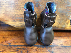 Size 29 Kids Adventure Boots - Yellow Diamonds on Brown