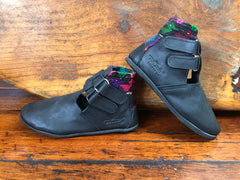 Size 32 Kids Adventure Boots - Rainbow Ducks on Black