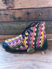 Size 37 Cloth Moccasins Pastel Stripes