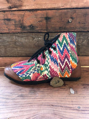 Size 37 Cloth Moccasins Pastel ZigZags