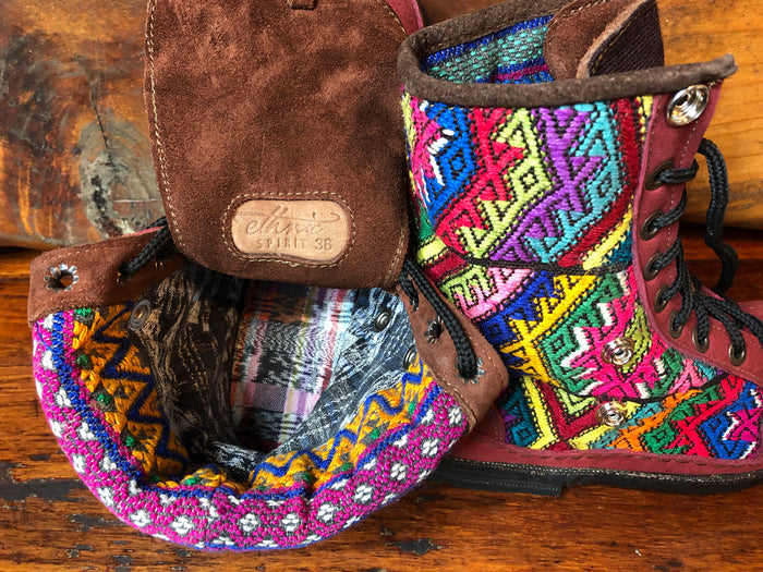 Size 38 Deluxe Desert Boots - Rainbow Aztec