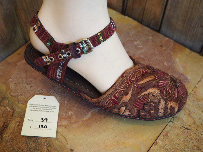 Size 39 Ballerina Sandals - Brown Flower